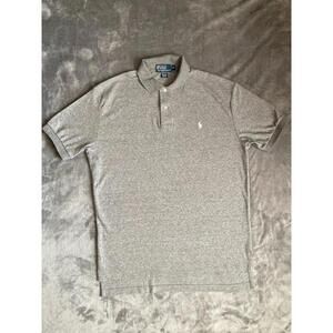 Polo Ralph Lauren Classic Fit Interlock Mesh Polo Shirt Gray Mens Sz Medium